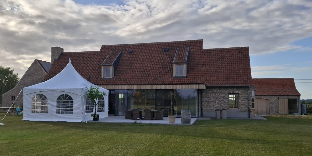 Piramidetent 5x5m - Wit